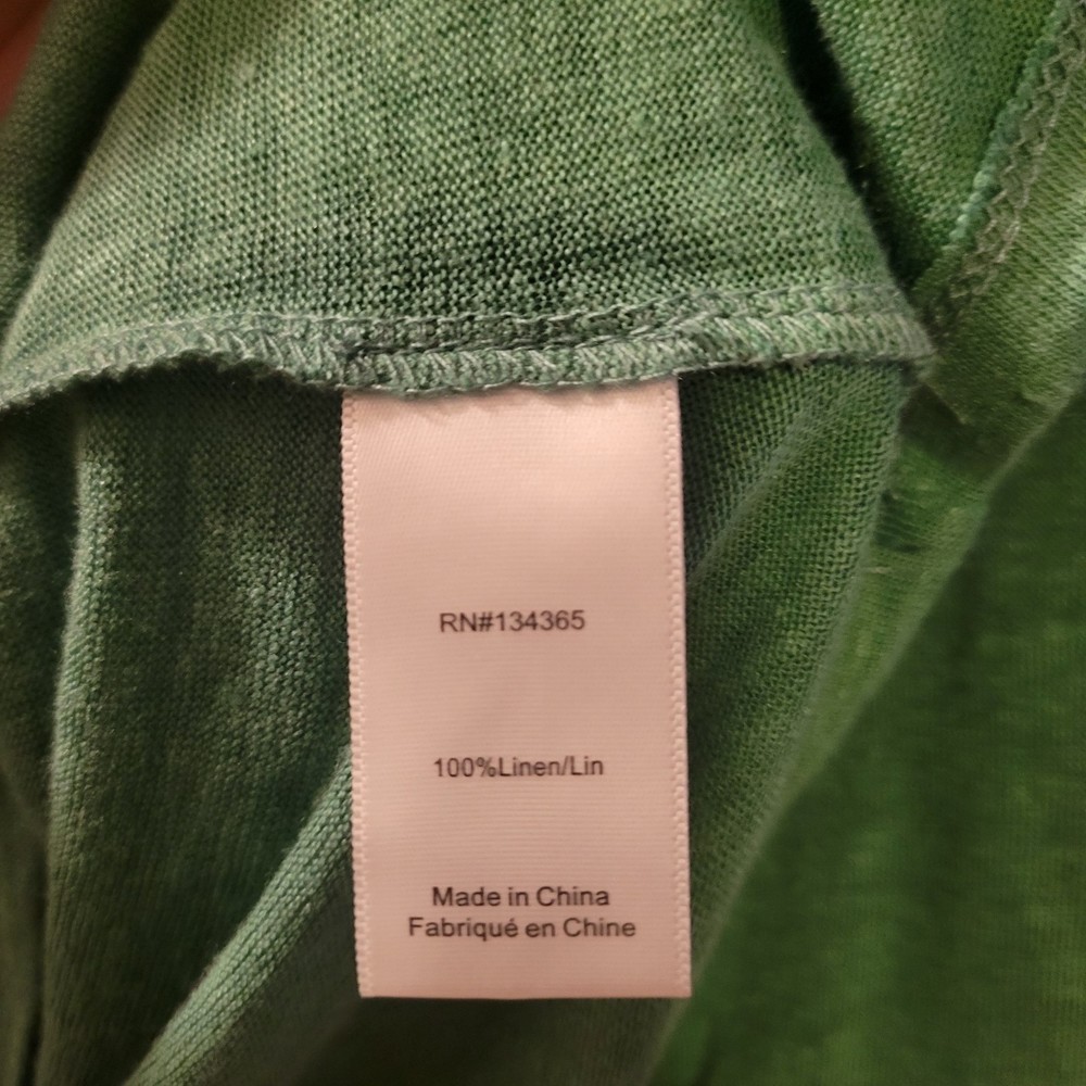 NWT andrea jovine Women's 100% Linen Boatneck Top Size XL - Picture 7 of 7